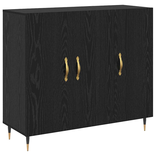 Sideboard Schwarz 90 x 34 x 80 cm Holzwerkstoff