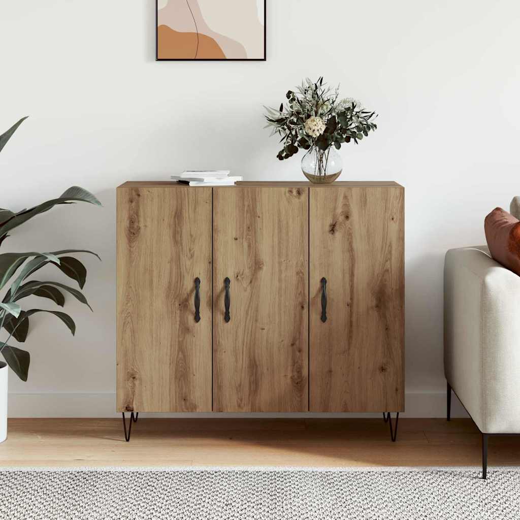 Sideboard Artisan-Eiche 90 x 34 x 80 cm Holzwerkstoff