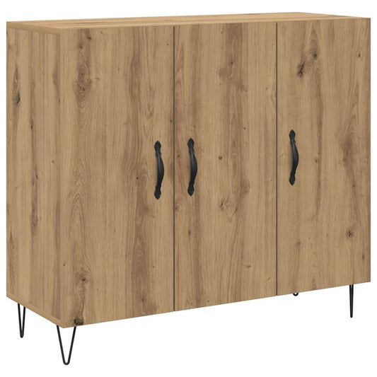 Sideboard Eiche handwerklich 90 x 34 x 80 cm Holzwerkstoff