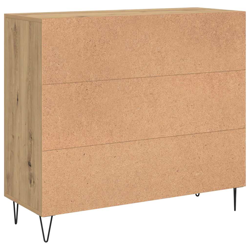 Sideboard Artisan-Eiche 90 x 34 x 80 cm Holzwerkstoff