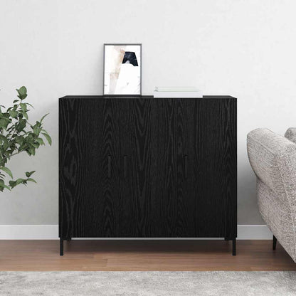 Sideboard Schwarz 90 x 34 x 80 cm Holzwerkstoff