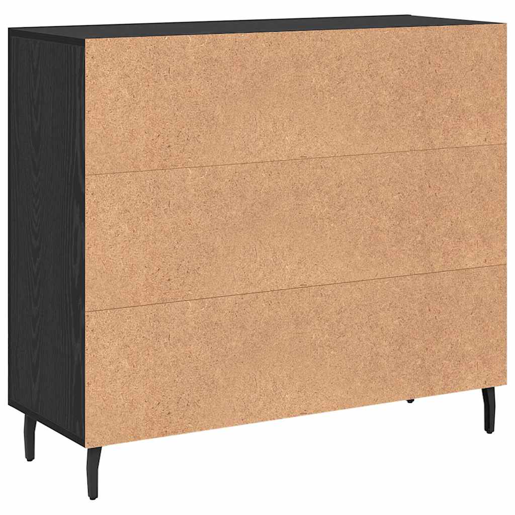Sideboard Schwarz 90 x 34 x 80 cm Holzwerkstoff