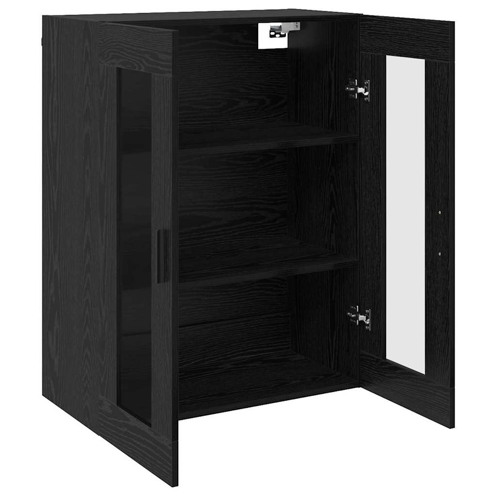 Wandschrank Schwarz 69,5 x 34 x 90 cm Holzwerkstoff
