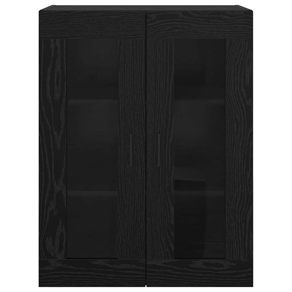Wandschrank Schwarz 69,5 x 34 x 90 cm Holzwerkstoff