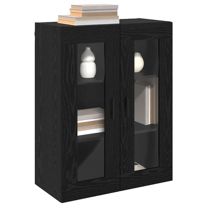 Wandschrank Schwarz 69,5 x 34 x 90 cm Holzwerkstoff