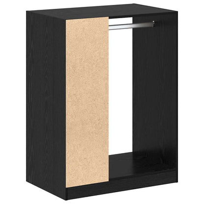 Kleiderschrank mit Regal Schwarz Eichen-Optik 77 x 48 x 102 cm