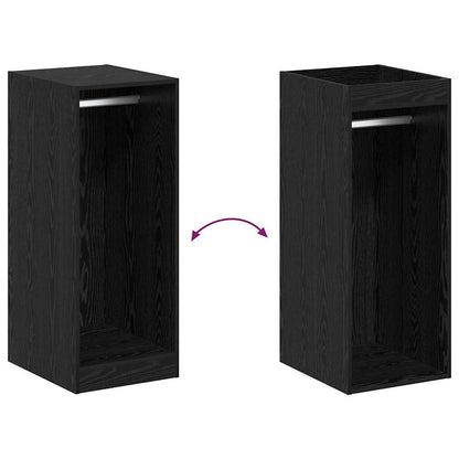 Kleiderschrank mit Regal Schwarz Eichen-Optik 41 x 48 x 102 cm