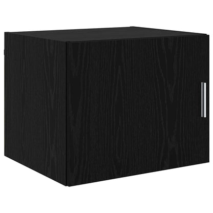 Wandschrank Wandmontiert Schwarz Eichen-Optik 50 x 42,5 x 40 cm