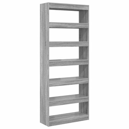 Bücherregal Grau Sonoma 80 x 30 x 198 cm Holzwerkstoff