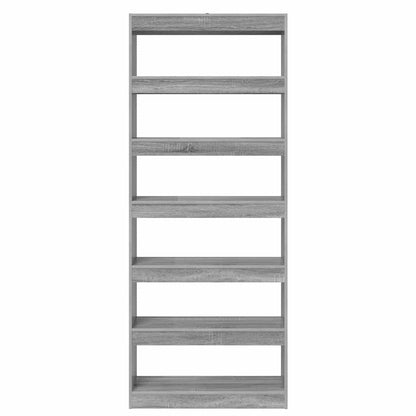 Bücherregal Grau Sonoma 80 x 30 x 198 cm Holzwerkstoff