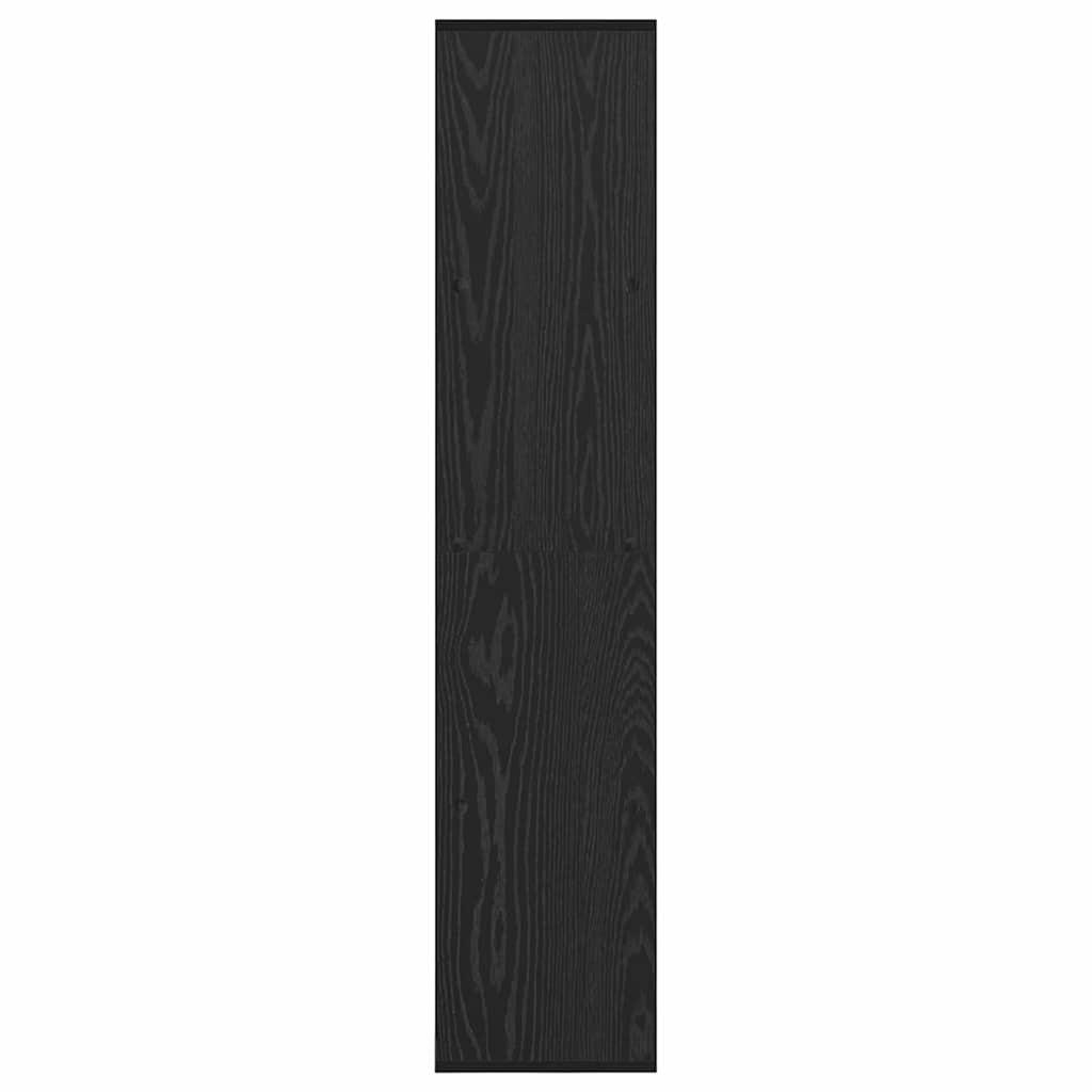 Bücherregal Schwarz Eichen-Optik 137,5 x 29 x 137,5 cm