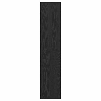 Bücherregal Schwarz Eichen-Optik 137,5 x 29 x 137,5 cm