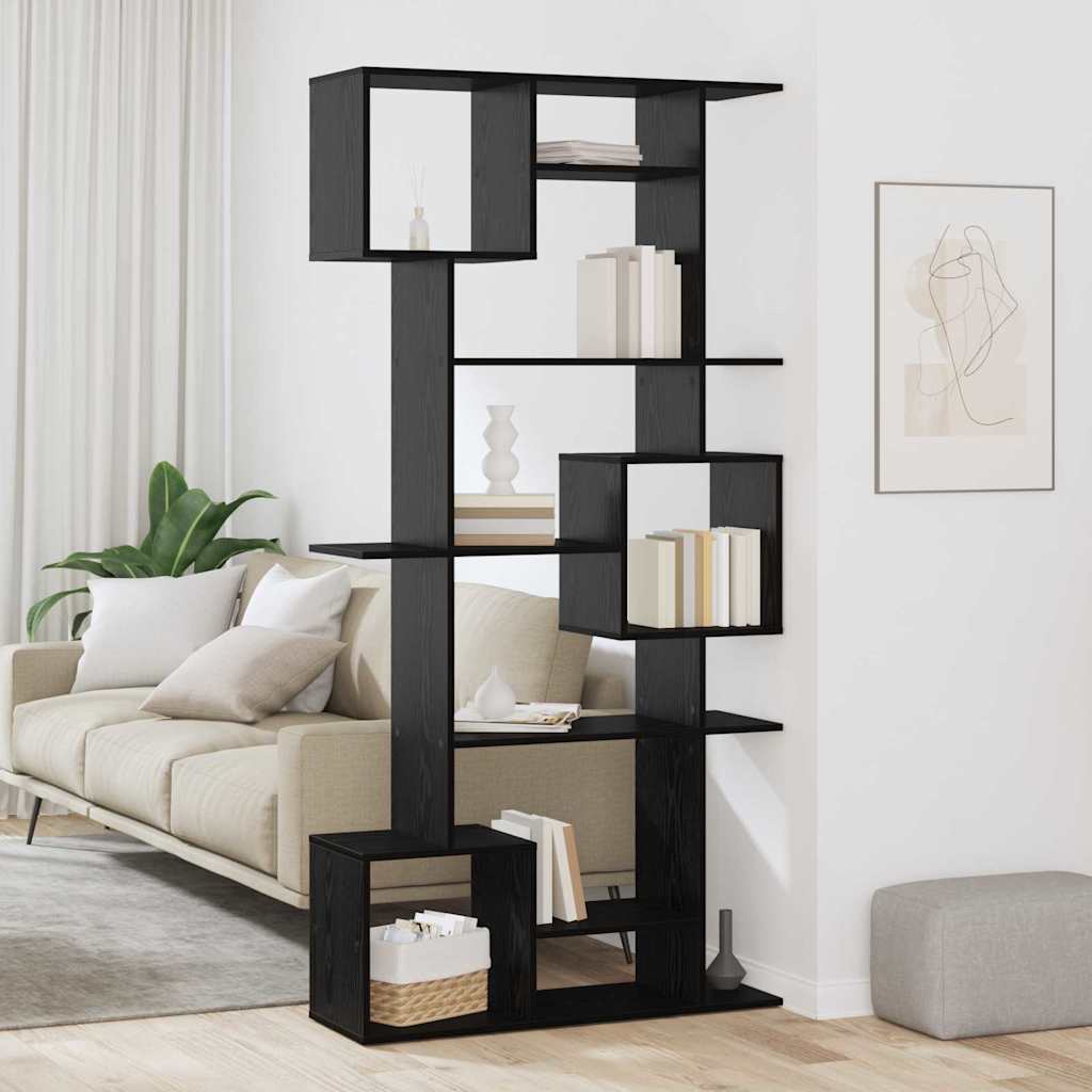 Bücherregal Schwarz Eichen-Optik 92 x 29 x 188 cm Holzwerkstoff