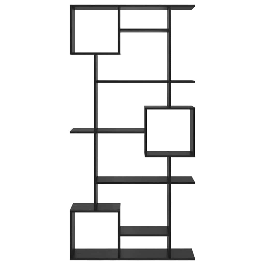 Bücherregal Schwarz Eichen-Optik 92 x 29 x 188 cm Holzwerkstoff