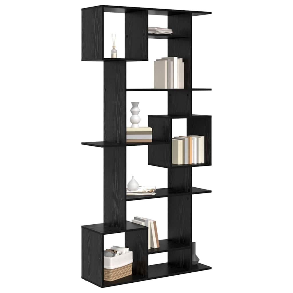 Bücherregal Schwarz Eichen-Optik 92 x 29 x 188 cm Holzwerkstoff