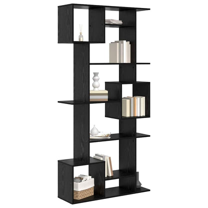 Bücherregal Schwarz Eichen-Optik 92 x 29 x 188 cm Holzwerkstoff