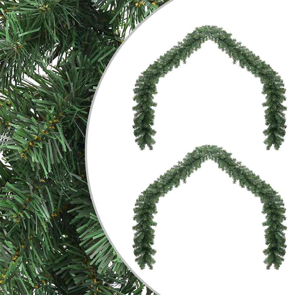 Weihnachtsgirlande 2 pcs Grün 20 m PVC
