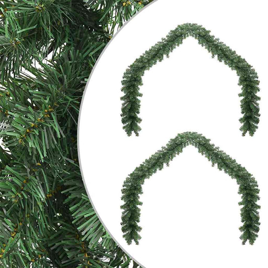 Weihnachtsgirlande 2 pcs Grün 20 m PVC