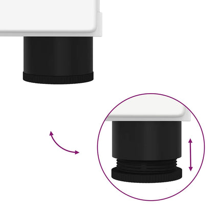 Badezimmermöbel-Set mit Regal 2 pcs Weiß Sperrholz und Metall