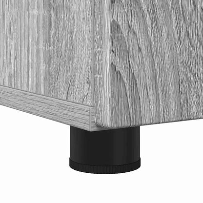 Badezimmermöbel-Set 3 pcs Graues Sonoma Sperrholz und Metall