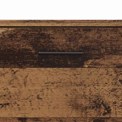 Badezimmermöbel-Set mit Tür 3 pcs Altholz Sperrholz und Metall