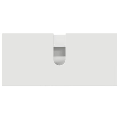 Badezimmermöbel-Set mit Regal 3 pcs Weiß Sperrholz und Metall