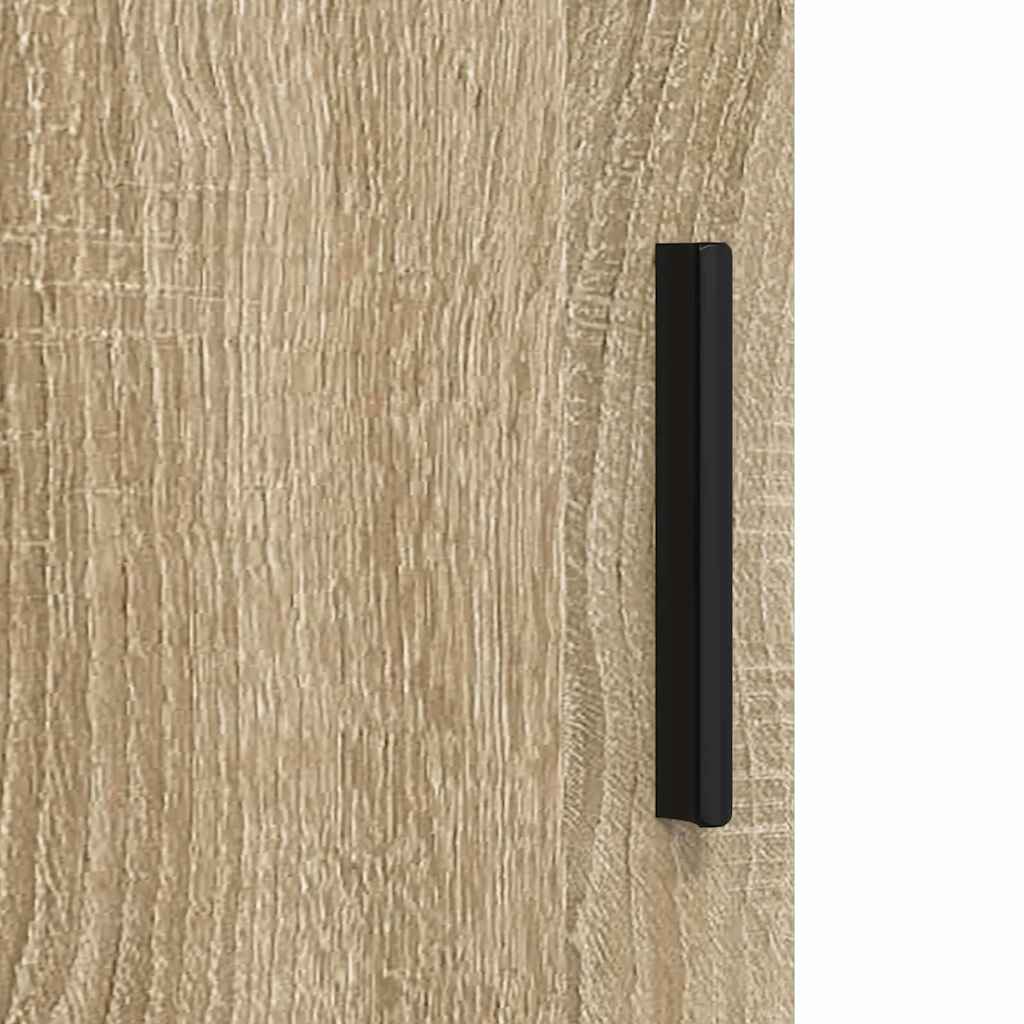 Badezimmermöbel-Set 3 pcs Sonoma-Eiche Sperrholz und Metall