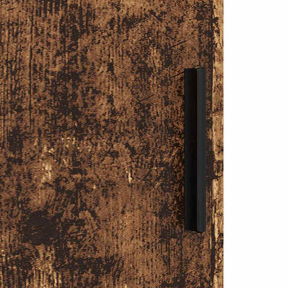 Badezimmermöbel-Set mit Tür 3 pcs Altholz Sperrholz und Metall