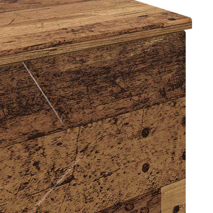 Badezimmermöbel-Set mit Tür 3 pcs Altholz Sperrholz und Metall