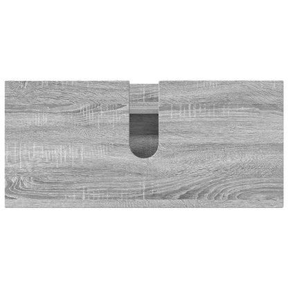 Badezimmermöbel-Set 4 pcs Graues Sonoma Sperrholz und Metall