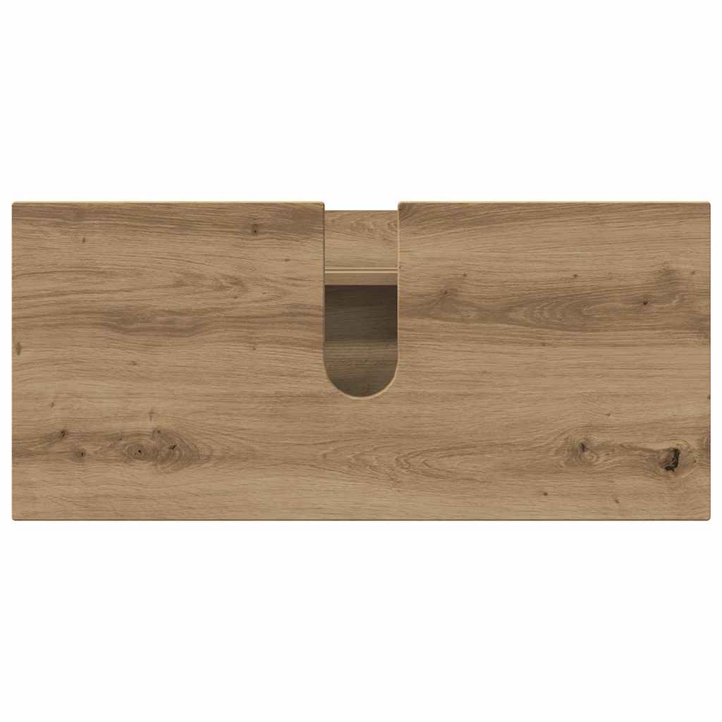 Badezimmermöbel-Set 4 pcs Artisan-Eiche Sperrholz und Metall