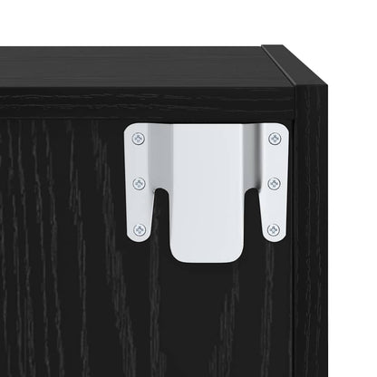 TV-Schrankset 3 pcs Schwarz Eichen-Optik Holzwerkstoff