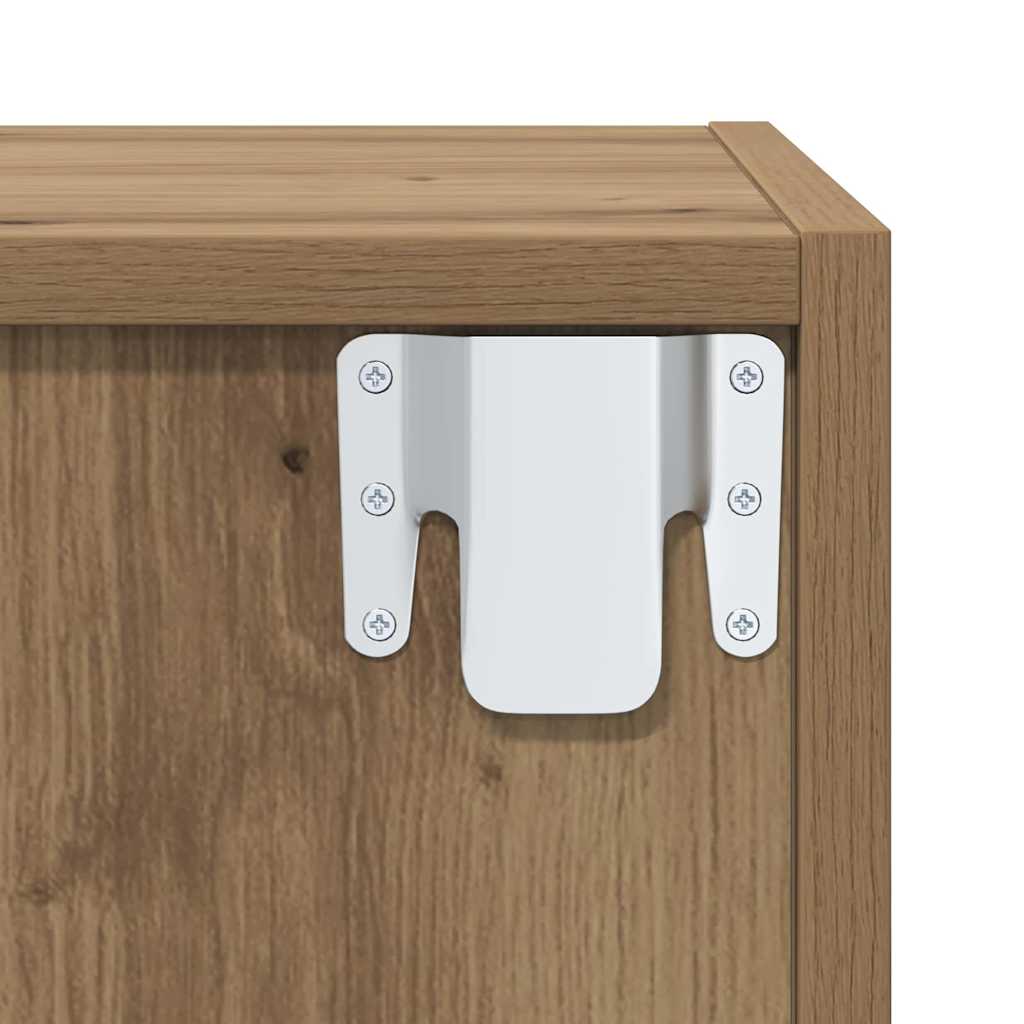 TV-Schrankset Wandmontiert 3 pcs Artisan-Eiche Holzwerkstoff