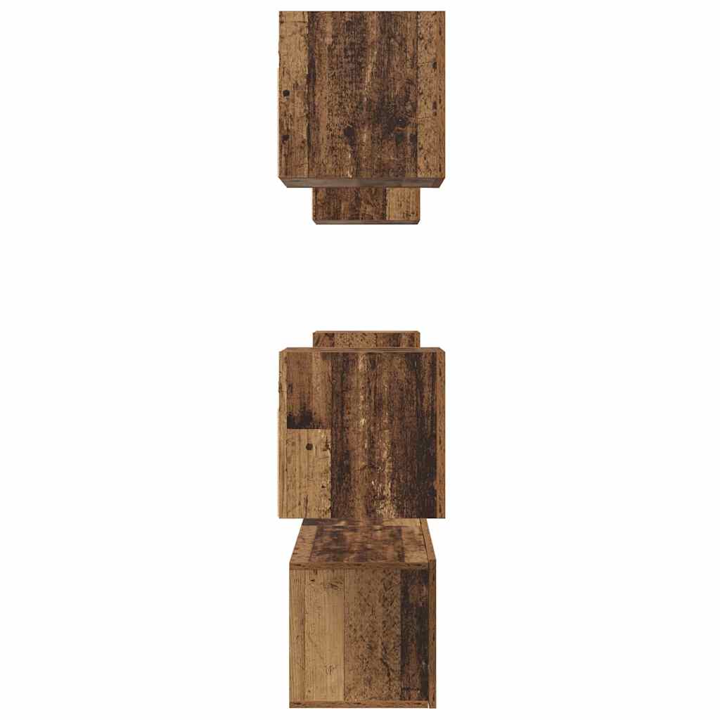TV-Schrankset Wandmontiert 6 pcs Altholz Holzwerkstoff