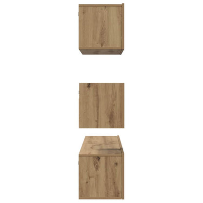 TV-Schrankset Wandmontiert 4 pcs Artisan-Eiche Holzwerkstoff