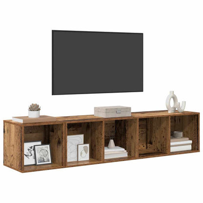 TV-Schrank Set Wandmontiert 2 pcs Altholz Holzwerkstoff