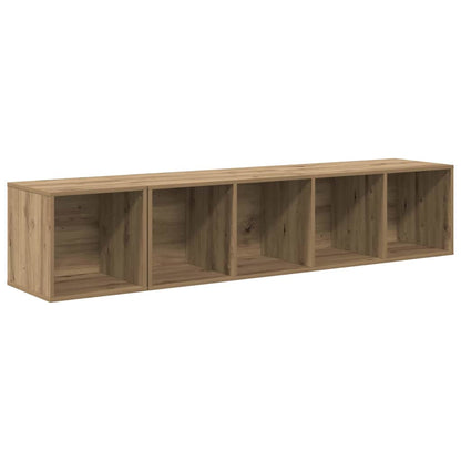 TV-Schrank Set Wandmontiert 2 pcs Artisan-Eiche Holzwerkstoff