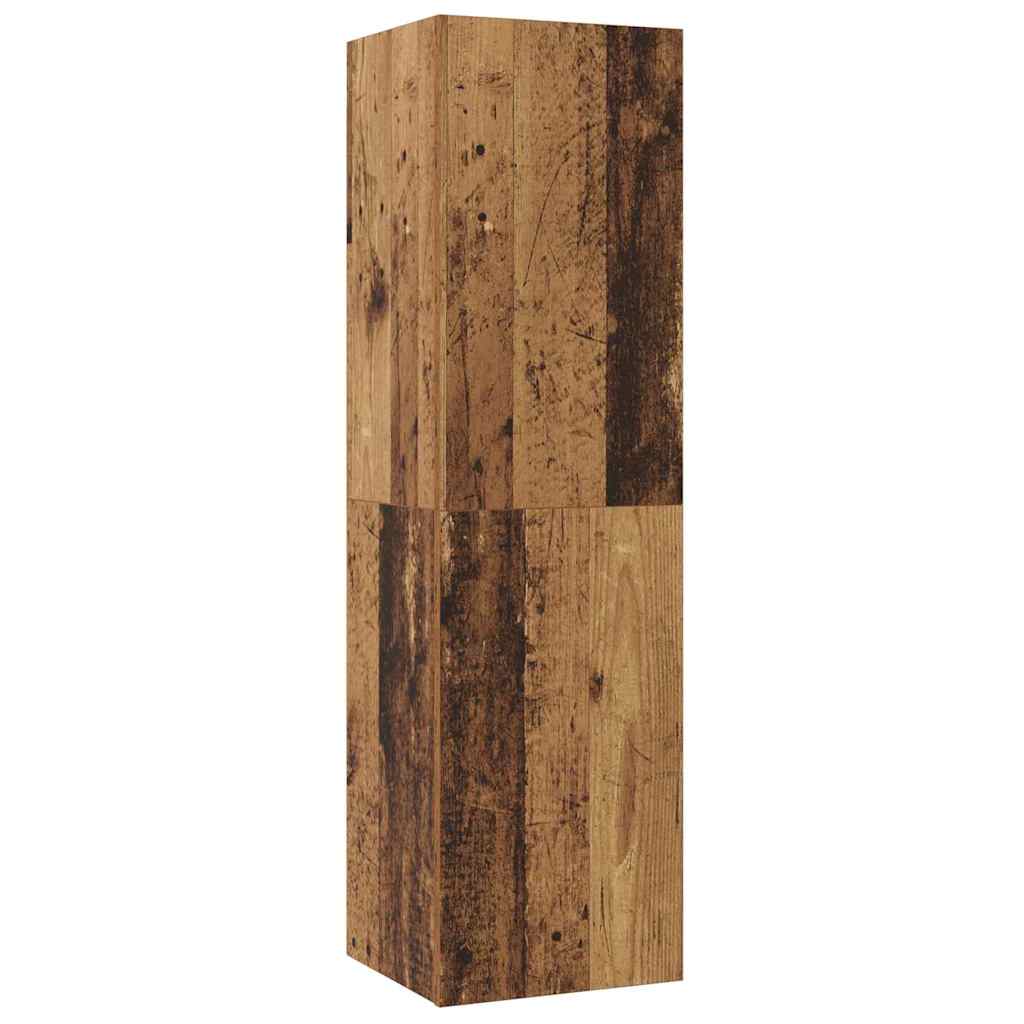 Wand-TV-Schrank Wandmontiert 4 pcs Altholz Holzwerkstoff