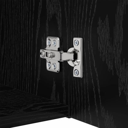 Wand-TV-Schrank 4 pcs Schwarz Eichen-Optik Holzwerkstoff