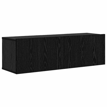 Wand-TV-Schrank 4 pcs Schwarz Eichen-Optik Holzwerkstoff
