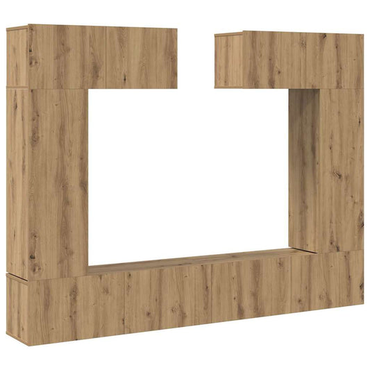 TV-Schranksystem 6 pcs Eiche handwerklich 200 x 30 x 150 cm