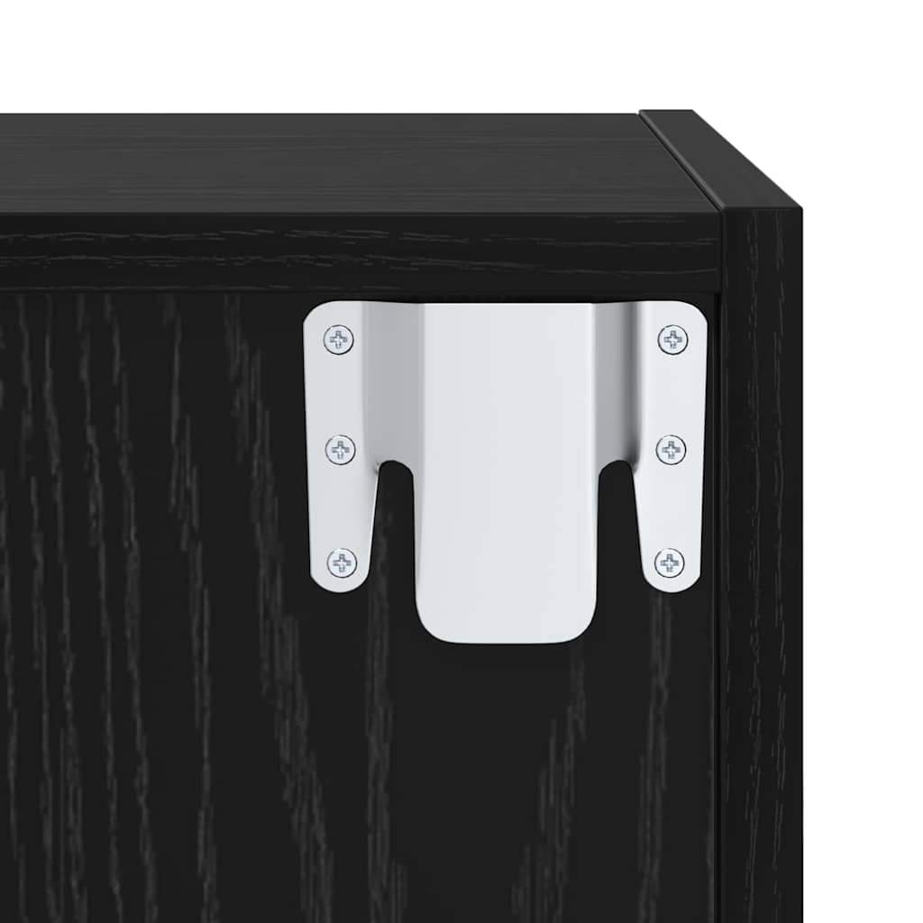 TV-Schrankset 4 pcs Schwarz Eichen-Optik Holzwerkstoff