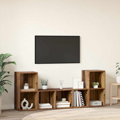 TV-Schrankset Wandmontiert 3 pcs Braun Holzwerkstoff
