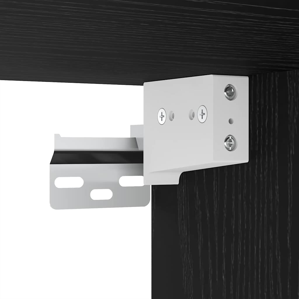 Wand-TV-Schrank 2 pcs Schwarz Eichen-Optik Holzwerkstoff