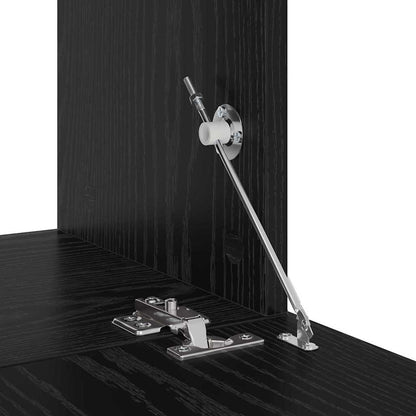 Wand-TV-Schrank 2 pcs Schwarz Eichen-Optik Holzwerkstoff