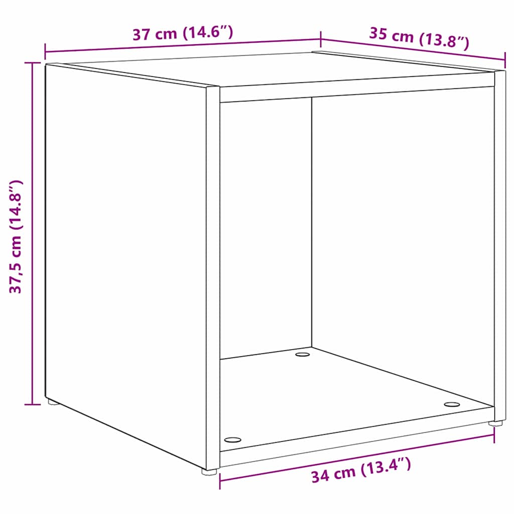 TV-Schrank Set 8 pcs Schwarz Eichen-Optik Holzwerkstoff
