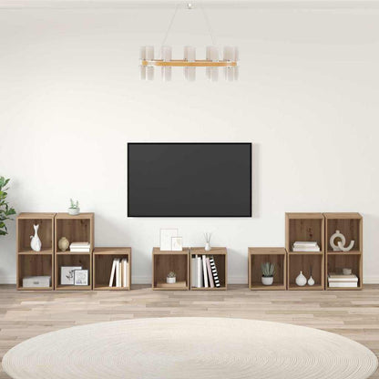 TV-Schrank Set Wandmontiert 8 pcs Artisan-Eiche Holzwerkstoff
