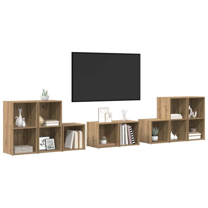 TV-Schrank Set Wandmontiert 8 pcs Artisan-Eiche Holzwerkstoff