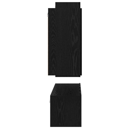 TV-Schrankset 4 pcs Schwarz Eichen-Optik Holzwerkstoff