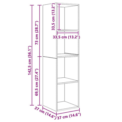 TV-Schrankset Wandmontiert 2 pcs Altholz Holzwerkstoff